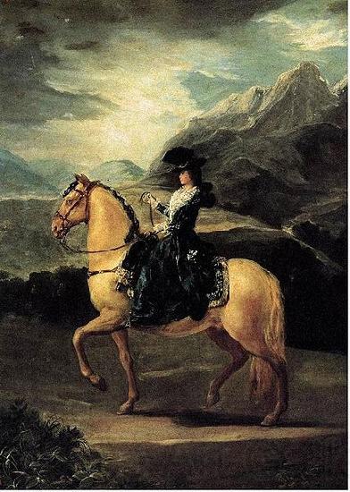 Francisco de Goya Equestrian portrait of Maria Teresa de Vallabriga